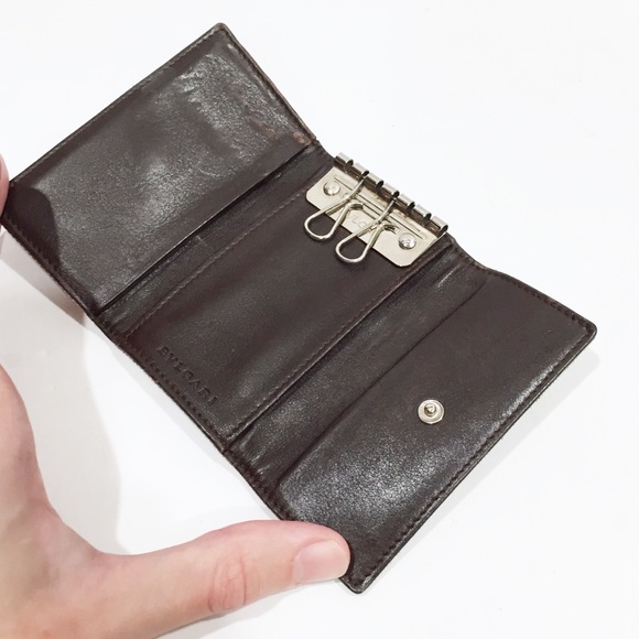 Bvlgari tan logo mania 6 key wallet - Picture 4 of 8